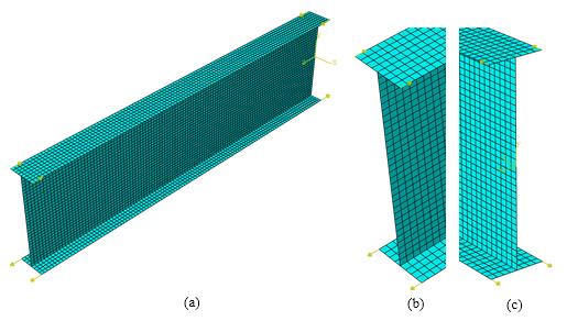 Figure 3.5: Load Application in Finite Element Model 3.2.5 Analysis Type Two types of analysis i.e. elastic buckling analysis and non-linear analysis were conducted to estimate the ultimate load carrying capacity of beams subjected to all loading configuration i.
