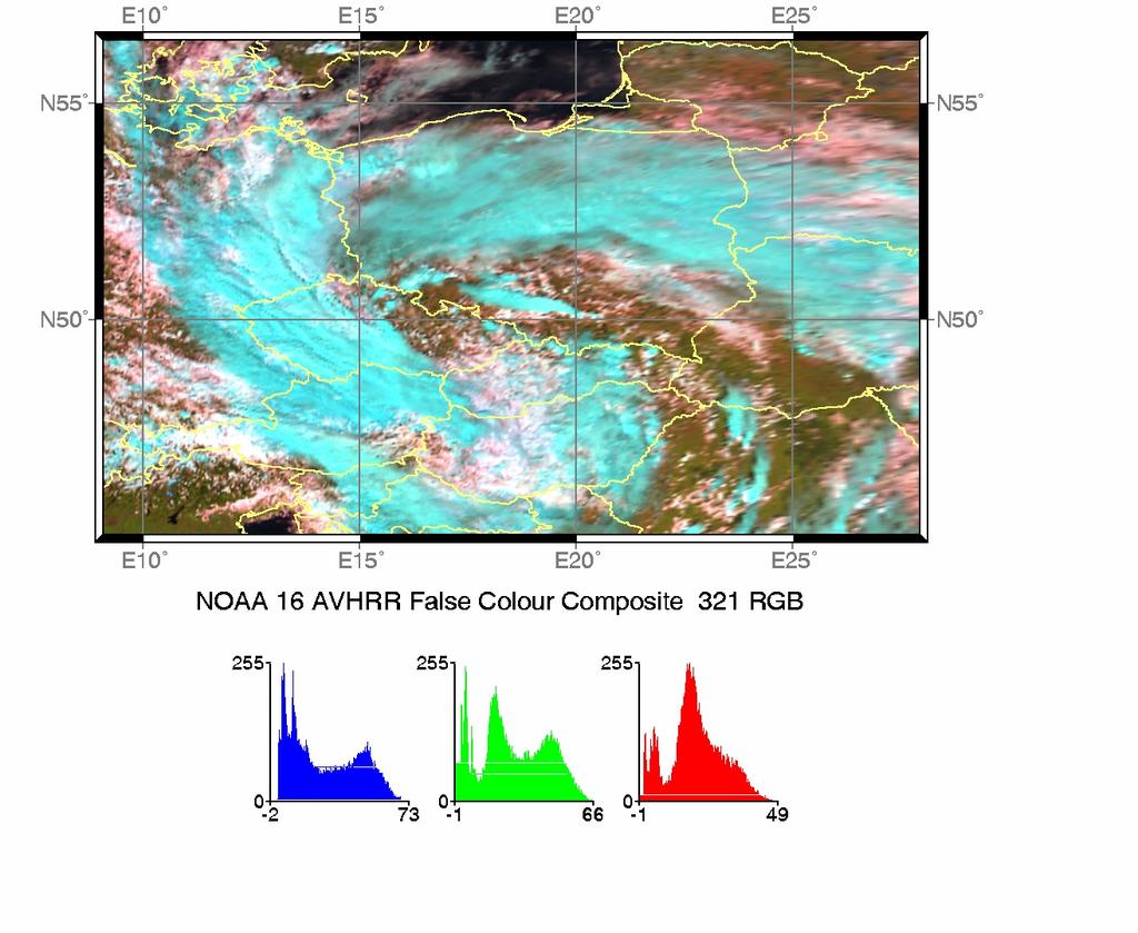 Composite Images Creating a False Colour Composite (FCC) is very simple technique for cloud cover enhancement (Fig. 8).
