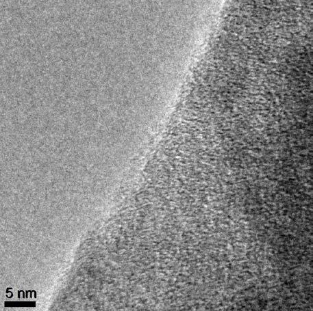 85 a b Figure 5.3 High-resolution TEM images of (a) CNFs and (b) HBGNs. The SEM image in Figure 5.