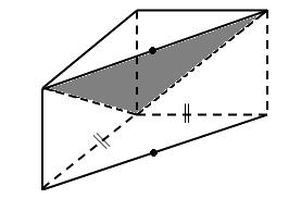 9. In the Diagram 6 shows a right prism with an isosceles triangle PQR as its horizontal base. M and N are the midpoints of PR and SU respectively.