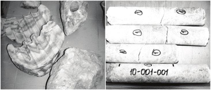 Estimation of uniaxial compressive and tensile strength of rock material from gypsum deposits in the area of Knin Z. Briševac et al.