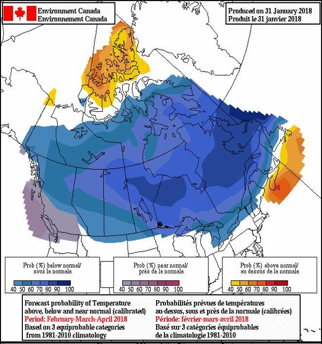 Page 11 of 17 Future Weather Long term weather forecasts are available from Environment and Climate Change Canada. These forecasts extend until the end of April.
