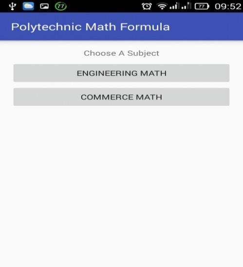 LATAR BELAKANG PROJEK Aplikasi ini mengandungi formula Matematik yang mengandungi formula-formula bagi Matematik Kejuruteraan dan Matematik Perniagaan.