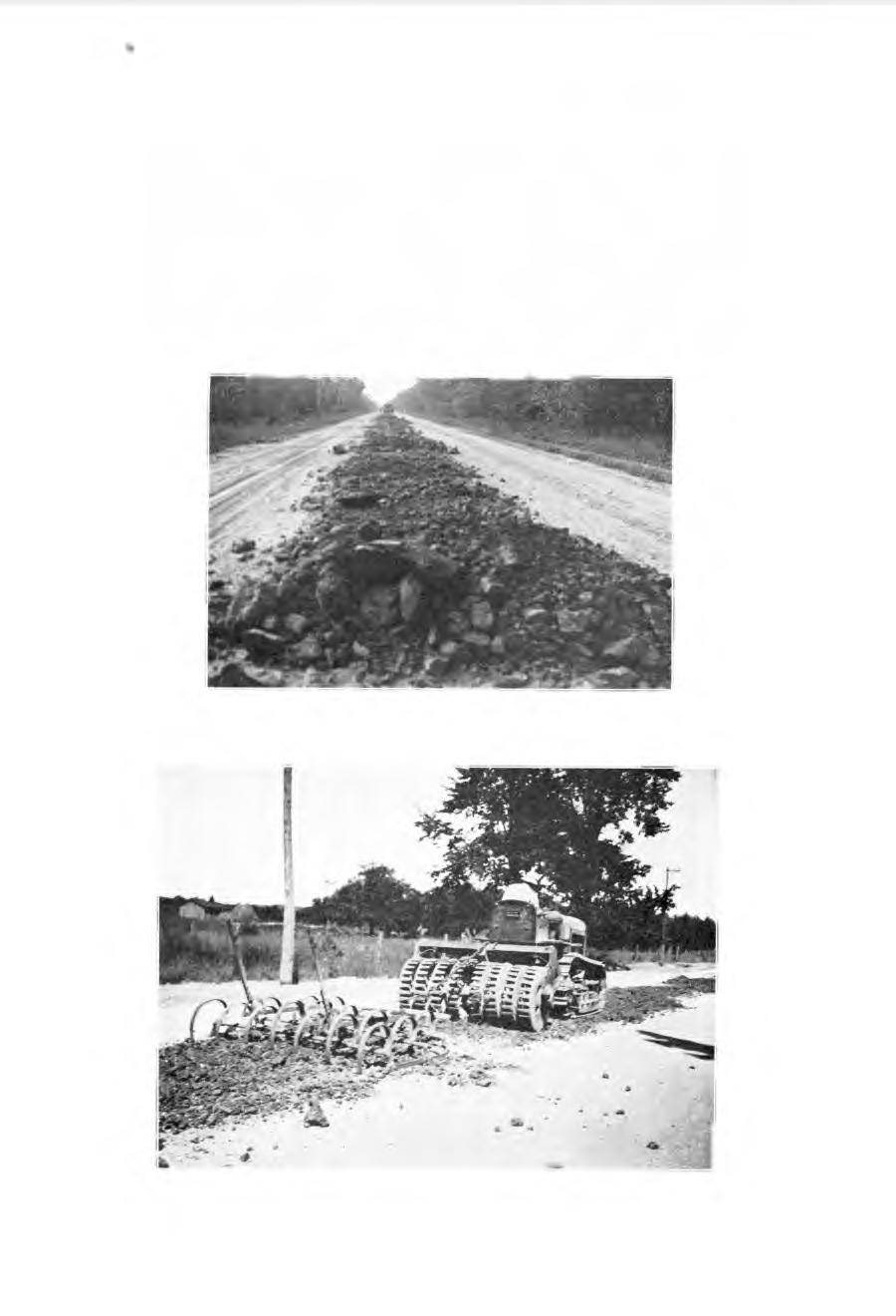 trucks. Figure 1 shows the digging of clay for the Acme- Kalkaska County line job.
