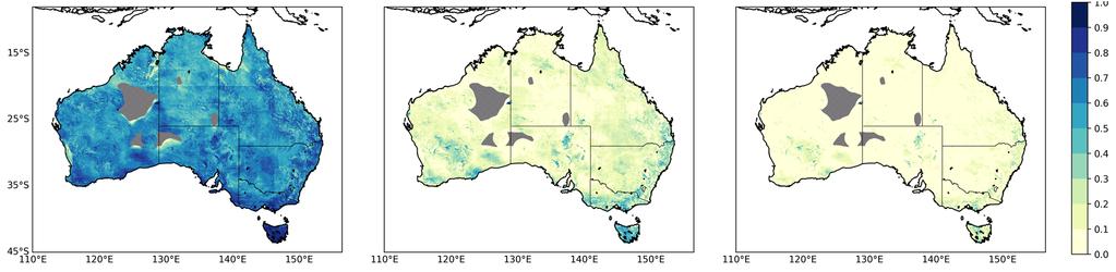 hindcasts with hindcasts that were initialised using the climatology of SM, as default states provided in AWRA-L.