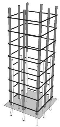 buildings, alternatively, lap s of straight bars are used for convenient construction (Fig. 1(c)).