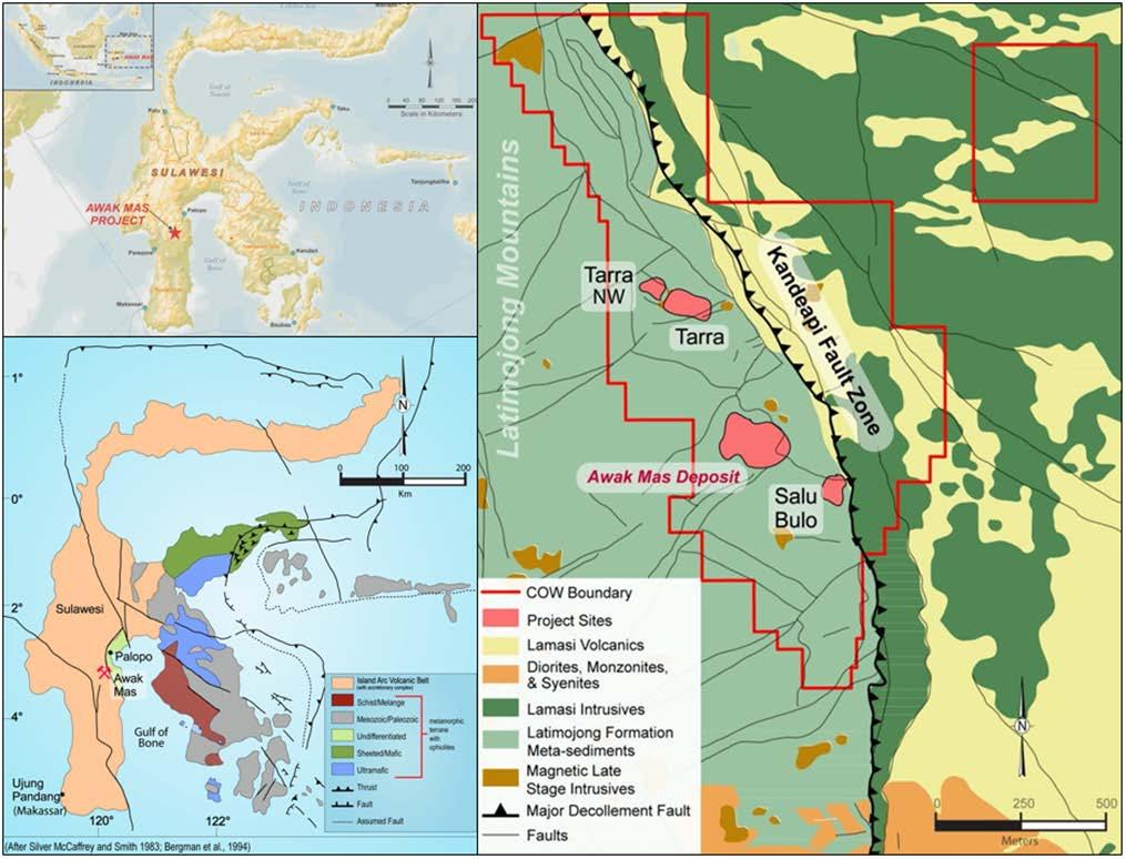 Awak Mas Gold Project Salu Bulo Deposit Summary Report - February 19, 2018 APPENDIX 3: SALU BULO DEPOSIT SUMMARY REPORT Regional Geology The Masmindo Mining Corporation ( Masmindo ) CoW is situated