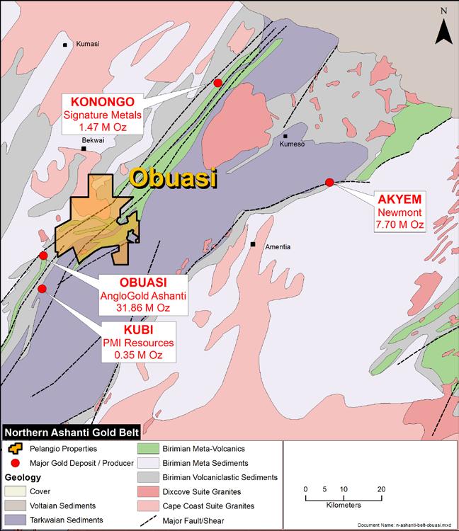 (Obuasi Mine) 30 M oz produced since 1897 9.