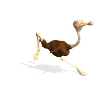 Example 1 An ostrich with a mass of 146kg is running to the right with a