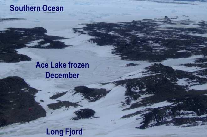 A meromictic Antarctic lake