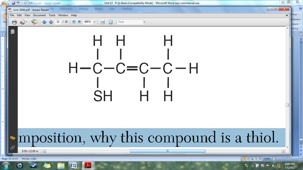 What is the total number of carbon atoms in a molecule of ethanoic acid? (1) 1 (3) 3 (2) 2 (4) 4 4.