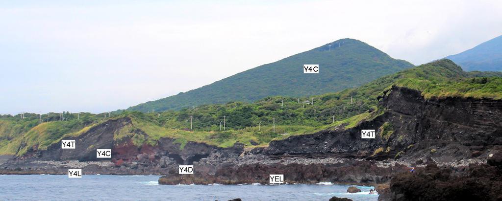 Fig. 13 Section of the Y 4 products from the southern fissures at Imasaki.