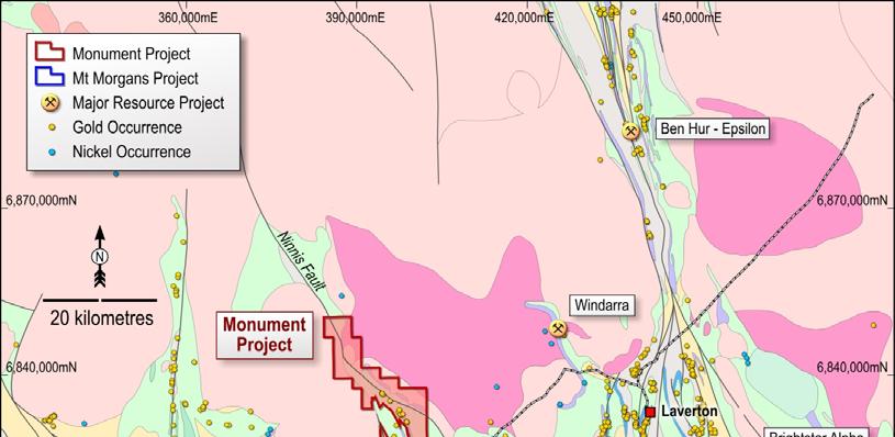 Monument Gold Project An Outstanding Opportunity 215km 2 tenement portfolio, acquired via private company purchase and acquisitions since mid 2016 Located