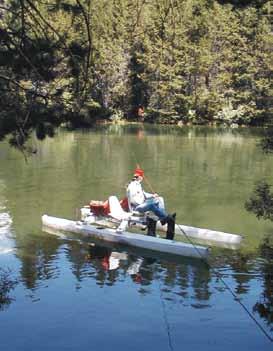 Depending on the type of watercourse and the required information, a variety of techniques and watercrafts are used including motorized boats, pontoons, rafts, and SCUBA.