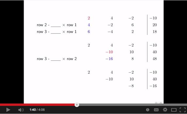 linear equations to an upper triangular system of linear equations by visiting the Practice with Gaussian Elimination webpage we created for you For now, only work with the top part of that webpage
