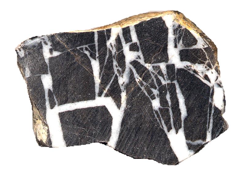 Limestone fault breccia Calcite veins (composition