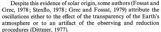 Severny (A&A, 1980) Scherrer & Wilcox (Sol. Phys.