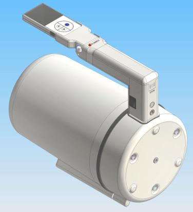 This dosemeter is now widely used, because the conventional neutron dosemeters using polyethylene moderator are very heavy, about 10 kg or more in weight.