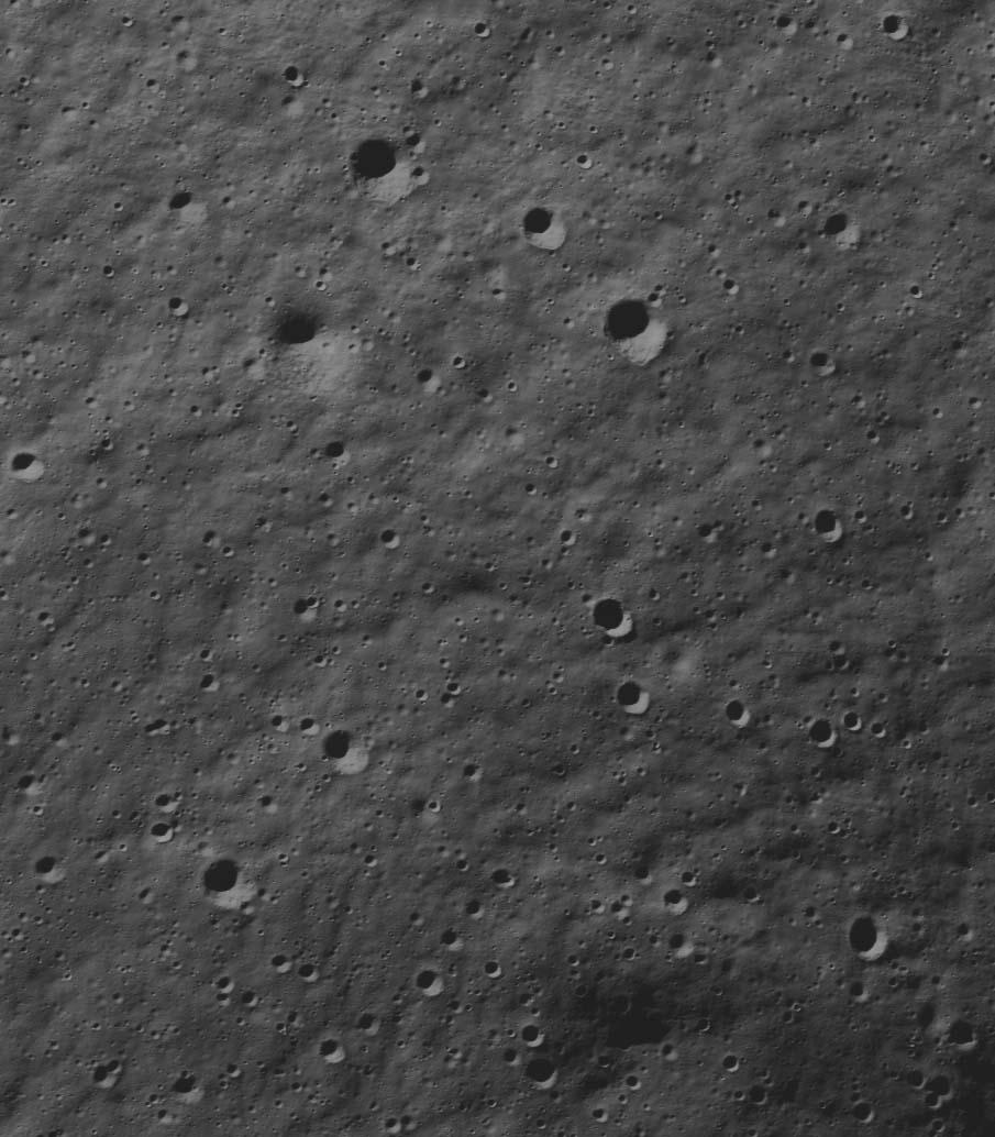 Fragment of LROC image M105824863LR of ~1 x 1 km area near of crater