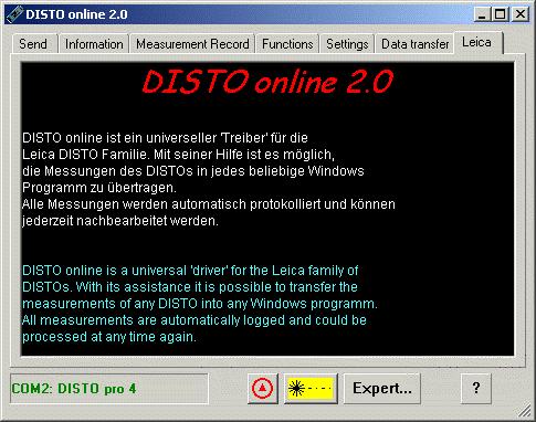 The Page "Leica" Here you can read some interesting information about DISTO online.