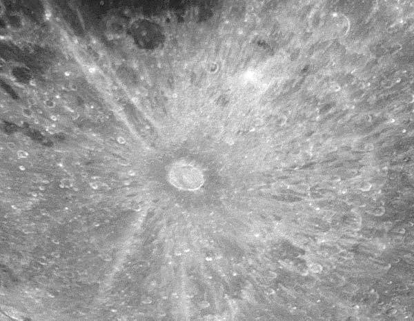 AS 101 Planet Topography Impact Craters Figure 1 The lunar crater Tycho is a young impact crater (about 100 million years old), with a diameter of 85 km. It is the youngest large crater on the Moon.