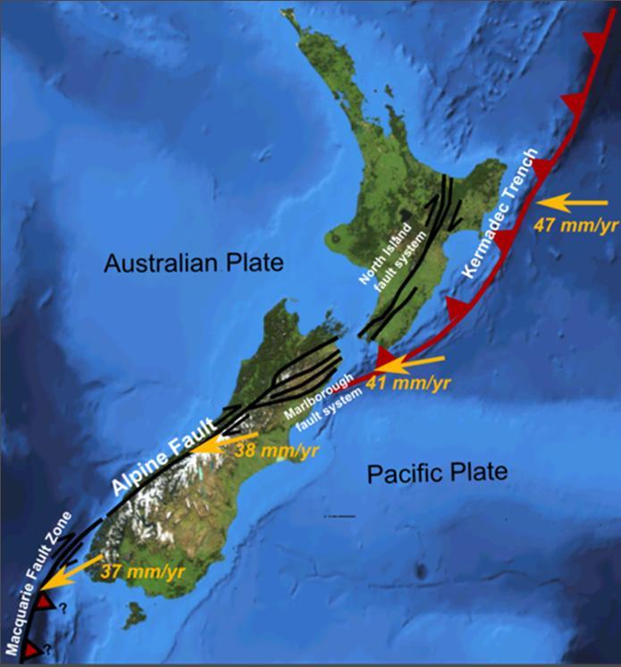 PART B: Understanding the deep roots of geothermal systems in the Taupo Volcanic Zone (TVZ) of New Zealand Taupo Volcanic Zone young (~2Ma) rift above subducting plate High natural heat flux ~4200 MW