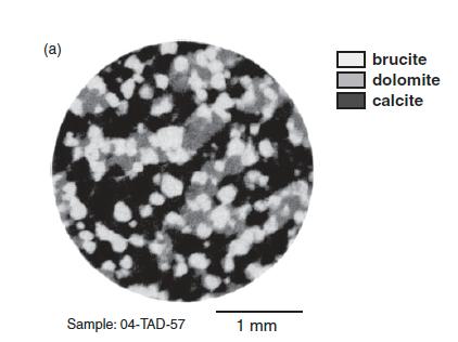 Spherical brucite pseudomorphs replacing periclase have grain sizes of up to