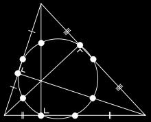 The three medians intersect in a single point, the triangle's centroid or geometric barycenter.