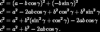 to the number of possible triangles given the data. It will have two positive solutions if b sin(γ) < c < b, only one positive solution if c b or c = b sin(γ), and no solution if c < b sin(γ).