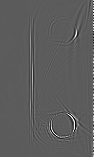 (b) P-wave impedance perturbation image got by elastic LSRTM.