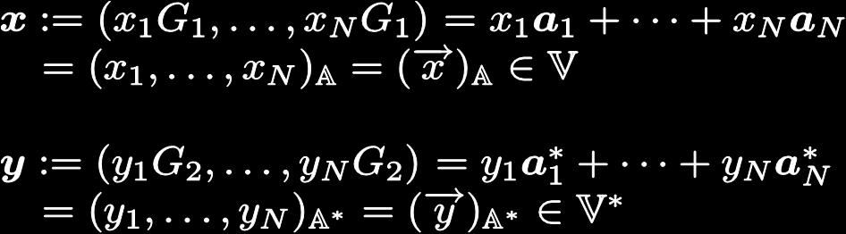 N-Dimensional Vector Spaces: V = G, * = L Canonical