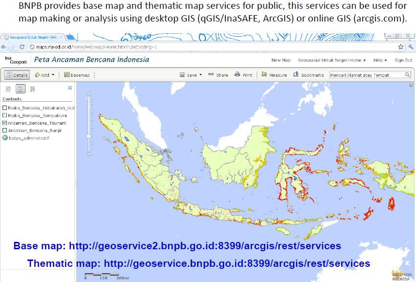 BNPB s Geospatial Information Web (Http:// geospasial.bnpb.go.