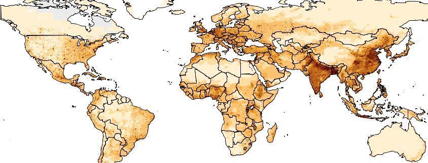 Gridded Population of the World Gridded (raster) data product developed to provide a spatially-disaggregated