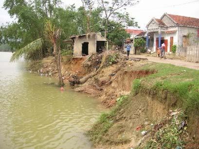 Eroding bank after Flood 2010 Flood flowed