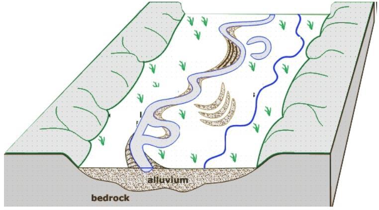 45. (MC 17) Point bars and undercut banks are characteristic of what type of stream channel? a. Braided b. Meandering c. Straight d. All of the above 46.