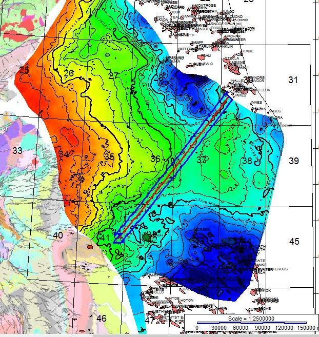 Seismic interpretation Interpreted horizons in time and depth Mid