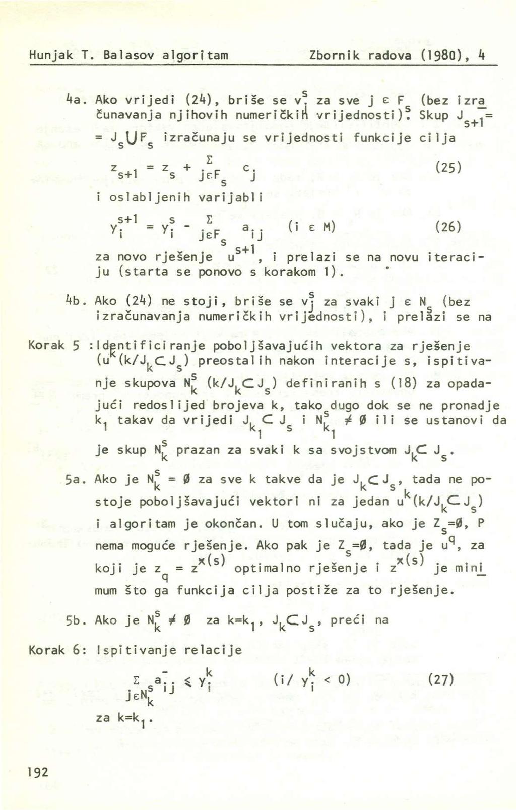 Hunjak T. Balaov algoritam Zbornik radova (198), 4 4a.