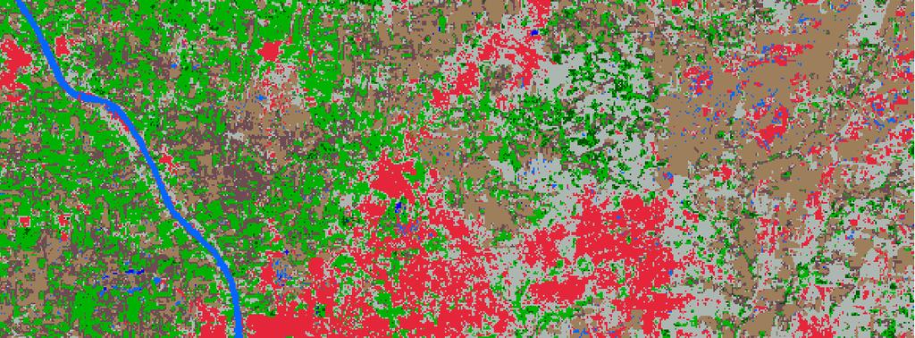 Landuse / Landcover Map Urban Cluster (1991) Landuse / Landcover Map Urban Cluster (2000) Built Up Area Vegetation Agriculture Waste Land Harvested (Fallow