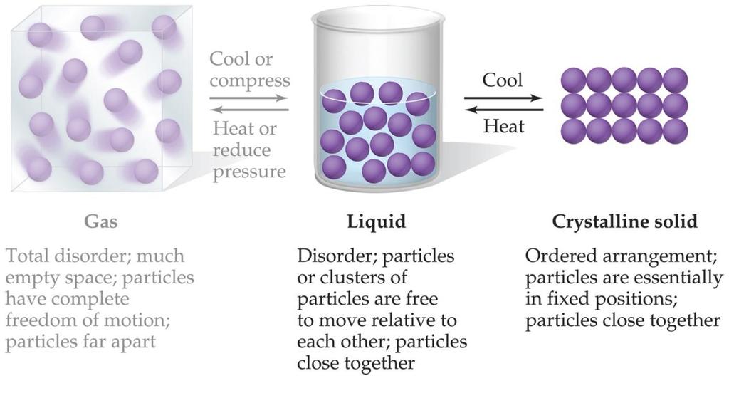 REVIEW States of Matter Because in the solid and liquid states