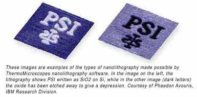 AFM Nanolithography Normally an SPM is used to image a surface without damaging it in any way.