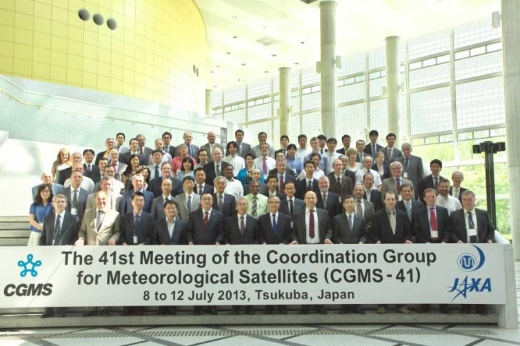 CGMS: Coordination Group for Meteorological Satellites CGMS 41 was successfully held in Tsukuba, Japan from 8 to 12 July 2013, hosted by JMA and JAXA.