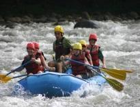 Description of Sarapiqui River Whitewater Rafting Adventure Students learn about the importance of teamwork as they raft on one of the cleanest rivers in Costa Rica, keeping a researcher s eye out