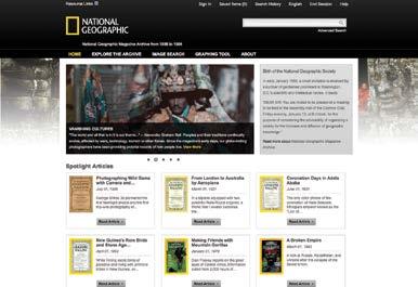 The National Geographic Magazine Archive, 1888-1994 covers a broad