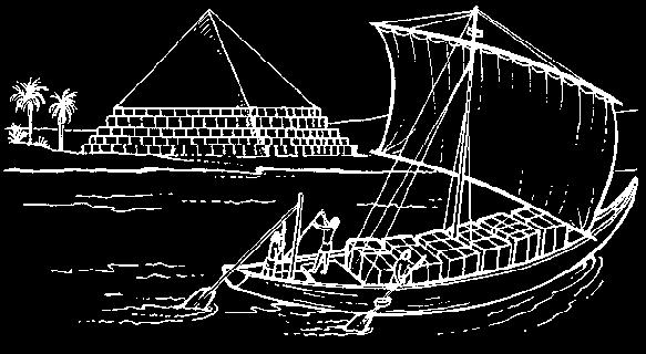 The Egyptians sailed heavy stones down the Nile River. The location of a pyramid had to be determined very carefully.
