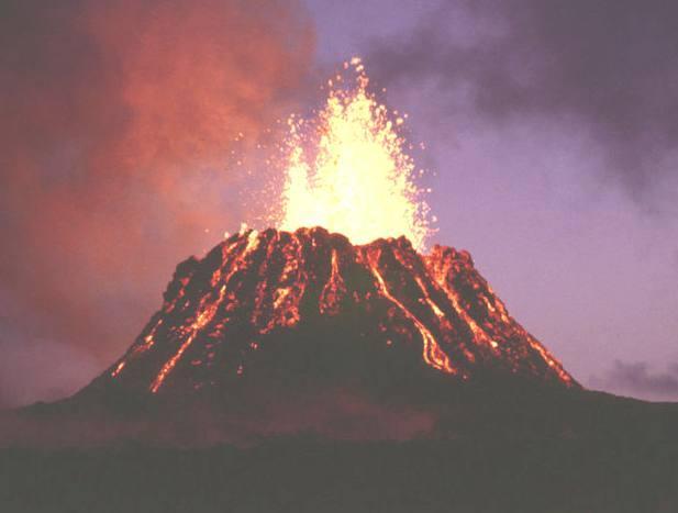 Volcano an opening in Earth s crust through which molten rock,