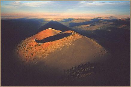 Cinder Cones a smaller type of volcano, can form in groups and on