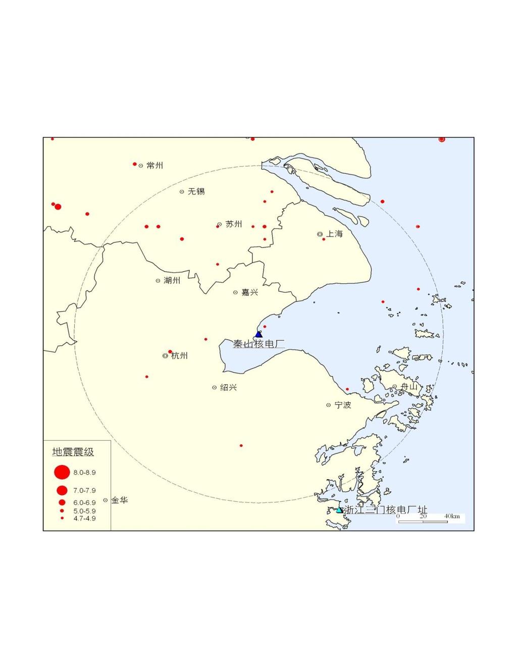 Fig.3-4 Seismic background of Qinshan