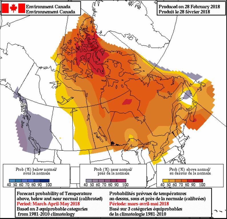 Page 11 of 21 Future Weather Long-term weather forecasts are available from Environment and Climate Change Canada. These forecasts extend until the end of May.