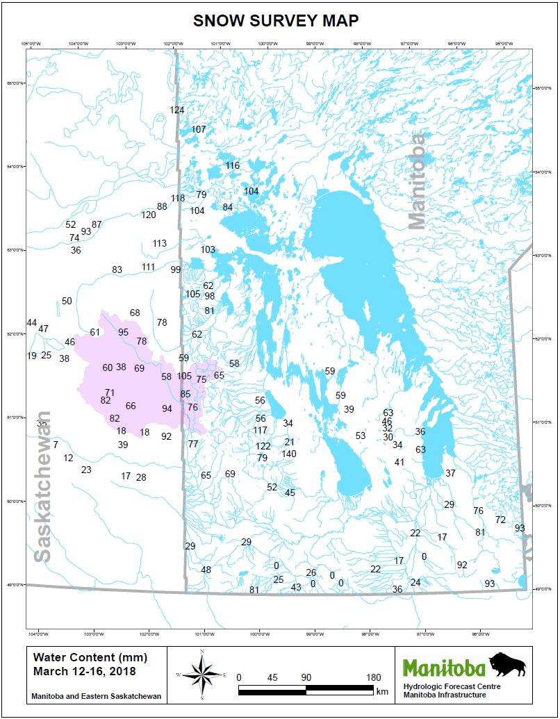 Page 6 of 21 this time of year are 2.0 to 4.0 inches (50 to 102 mm). A snow survey map based on manual readings is shown in Figure 3.