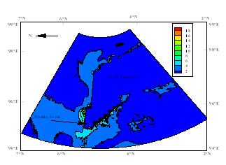 of Tsunami propagation towards Penang at 68 minutes Figure : Maximum water level computed around North Sumatra Tsunami propagation along Penang Island